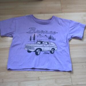 Kids purple ford cropped boxy tee